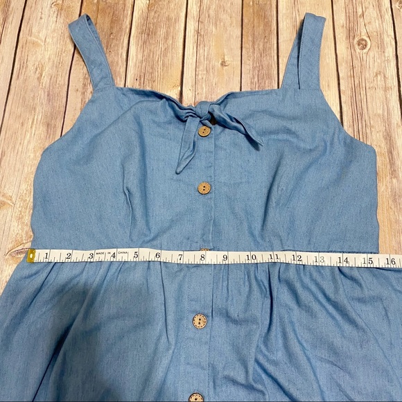 PATPAT Chambray Button Down Dress Medium - Picture 7 of 8